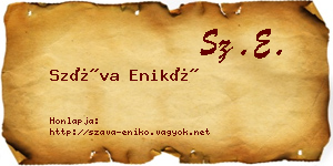 Száva Enikő névjegykártya